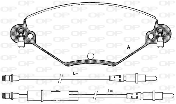 OPEN PARTS Piduriklotsi komplekt,ketaspidur BPA0828.04